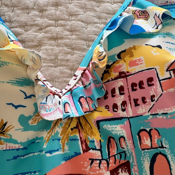 Boden swimsuit NWT US 10 Evia Ruffle swimsuit bathing suit 1 piece S0401 - Picture 11 of 12